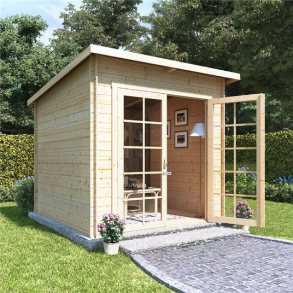 Buy 8x8 georgian bl oor BillyOh Skinner Log Cabin Summerhouse 19 Online - Garden Houses & Buildings