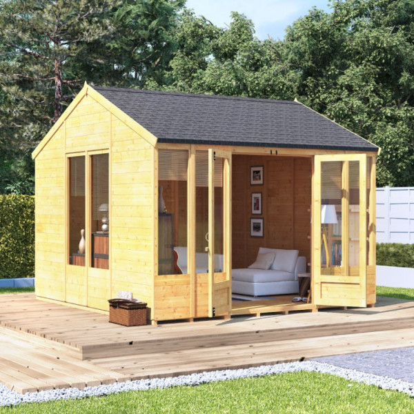 Buy BillyOh Petra Tongue and Groove Reverse Apex Summerhouse PT 10x10 T&G Reverse Apex Summerhouse Online - Garden Houses & Buildings
