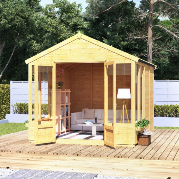 Buy BillyOh Holly Tongue and Groove Apex Summerhouse 10x8 T&G Apex Summerhouse Online - Garden Houses & Buildings