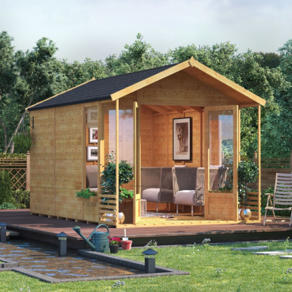 Buy BillyOh Ivy Tongue and Groove Apex Summerhouse 12x8 T&G Apex Summerhouse Online - Garden Houses & Buildings