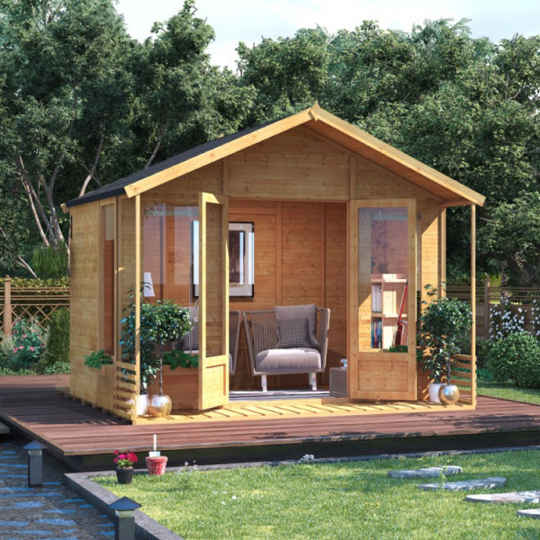 Buy BillyOh Ivy Tongue and Groove Apex Summerhouse 8x10 T&G Apex Summerhouse Online - Garden Houses & Buildings
