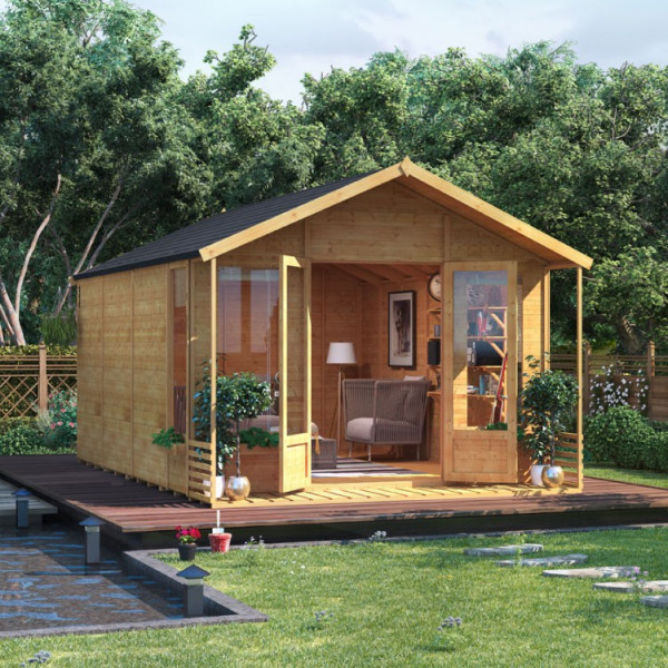 Buy BillyOh Ivy Tongue and Groove Apex Summerhouse 16x10 T&G Apex Summerhouse Online - Garden Houses & Buildings