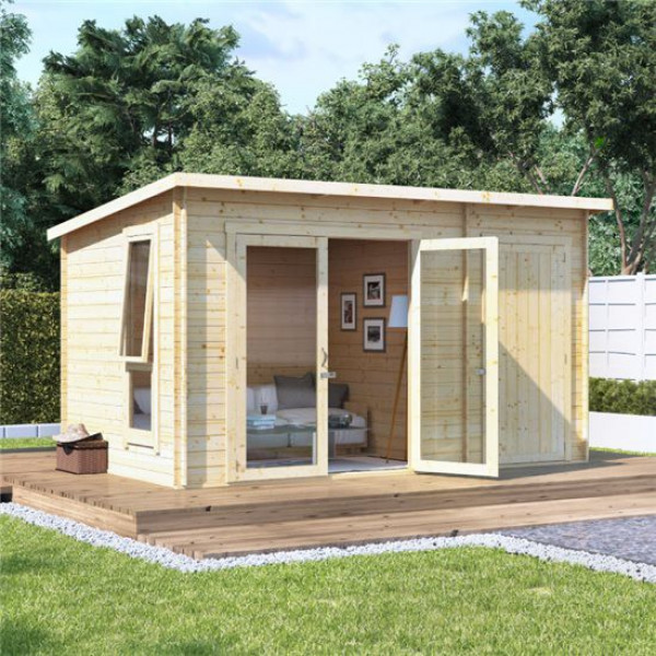 Buy 12x8 tianna BillyOh Tianna Log Cabin Summerhouse with Side Store 19 Online - Garden Houses & Buildings