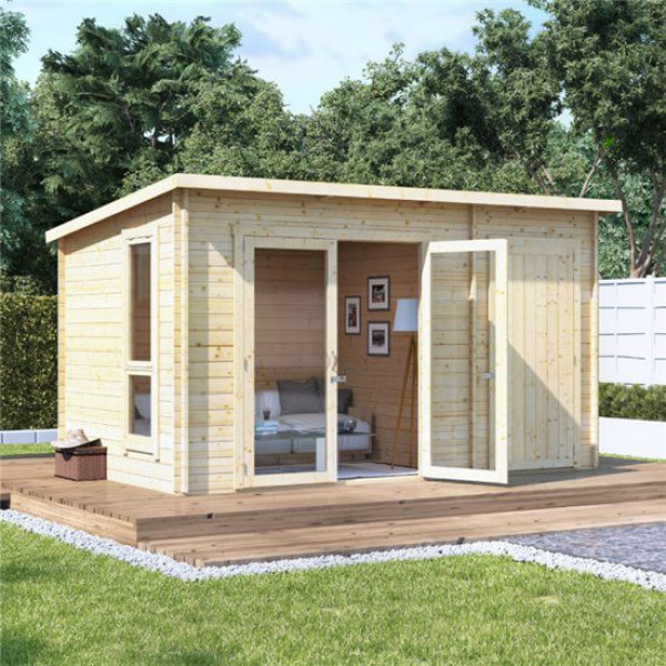 Buy 12x8 tianna BillyOh Tianna Log Cabin Summerhouse with Side Store 28 Online - Garden Houses & Buildings