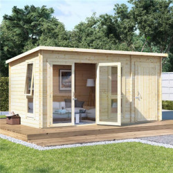 14x8 Billyoh Tianna Log Cabin Summerhouse with Side Store 28