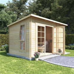 12x8 Heston Billyoh Heston Log Cabin Summerhouse with Side Store 19