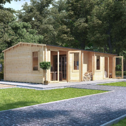 7.5m X 4.5m Billyoh Pod Multiroom Log Cabin 70