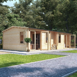 7.5m X 4.5m Billyoh Pod Multiroom Log Cabin 44