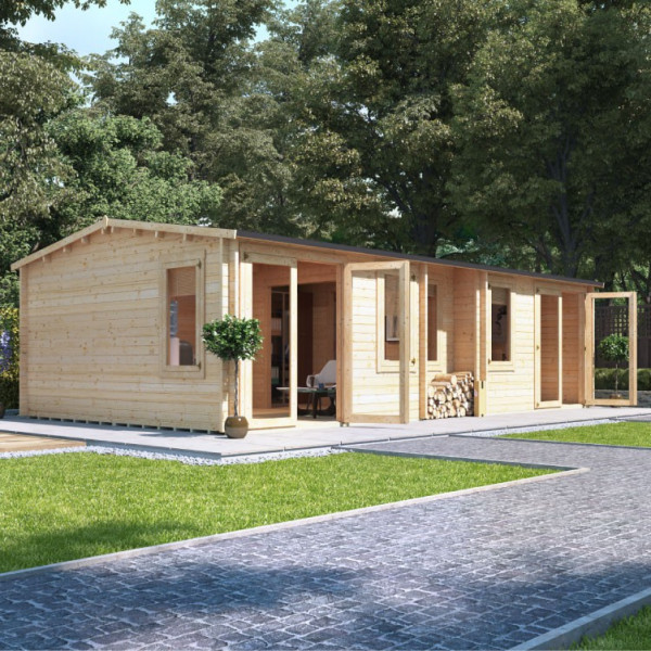 Buy 7.5m x 4.5m BillyOh Hub Garden Office Log Cabin 44 Online - Garden Houses & Buildings Buy 7.5m x 4.5m BillyOh Hub Garden Office Log Cabin 44 Online - Garden Houses & Buildings