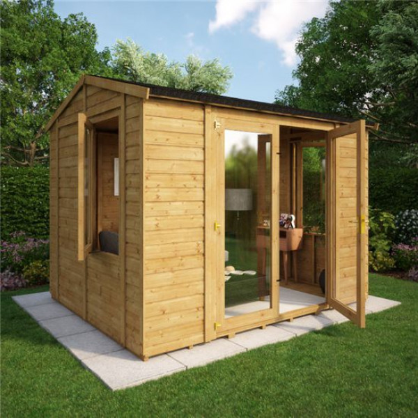 Buy Grandmaster 6000 Diplomat Central Door Reverse Apex Summerhouse 10x8 Online - Garden Houses & Buildings