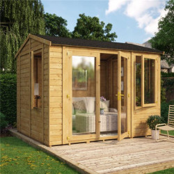 Grandmaster 6000 Diplomat Offset Door Reverse Apex Summerhouse 10x8