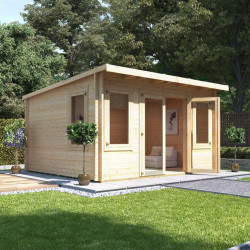 4.0m X 4.0m Billyoh Eliana Pent Log Cabin 44