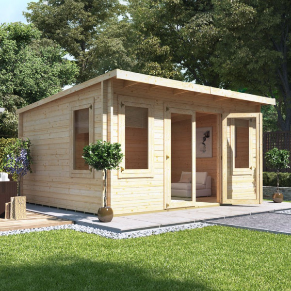 Buy 4.5m x 4.0m BillyOh Eliana Pent Log Cabin 44 Online - Garden Houses & Buildings