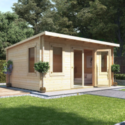 5.0m X 4.0m Billyoh Eliana Pent Log Cabin 44