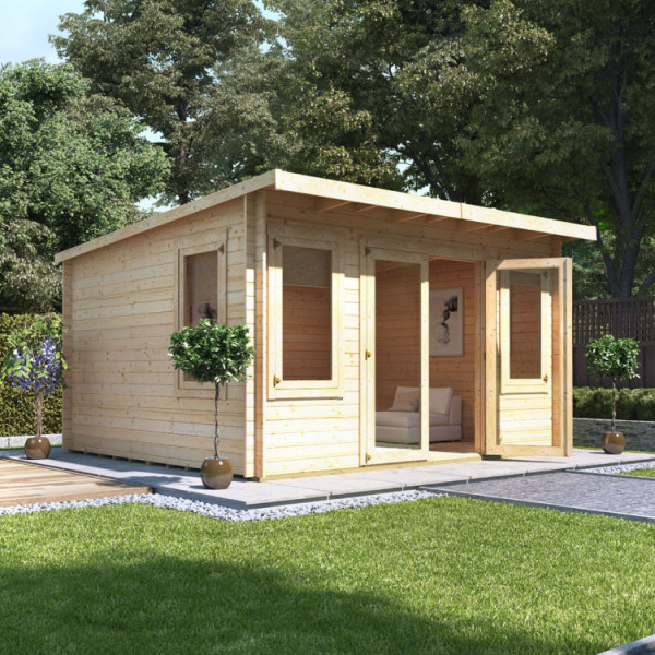 Buy 4.0m x 4.0m BillyOh Eliana Pent Log Cabin 28 Online - Garden Houses & Buildings