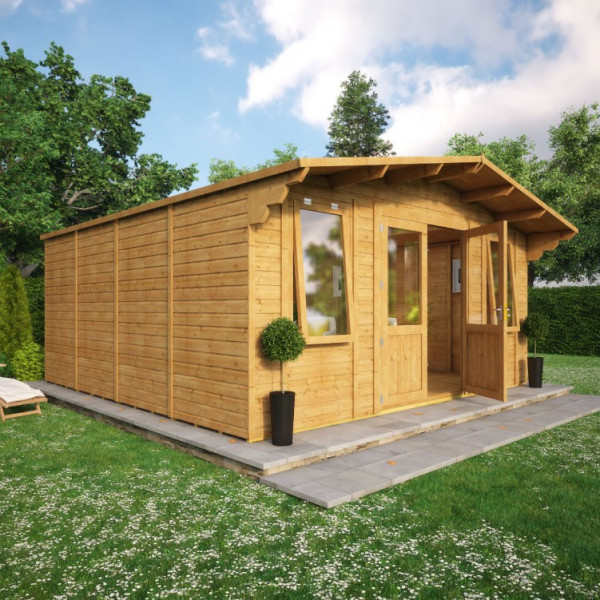 Buy Grandmaster Alpine Cabin Summerhouse 16x16 Plain Side Online - Garden Houses & Buildings