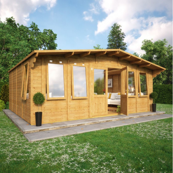 Buy Grandmaster Alpine Cabin Summerhouse 20x16 Side Window Online - Garden Houses & Buildings