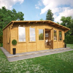 Grandmaster Alpine Cabin Summerhouse 20x14 Side Window