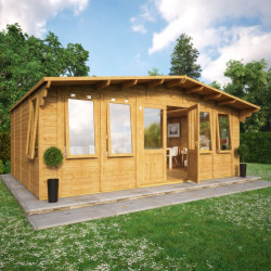 Grandmaster Alpine Cabin Summerhouse 20x14 Side Window