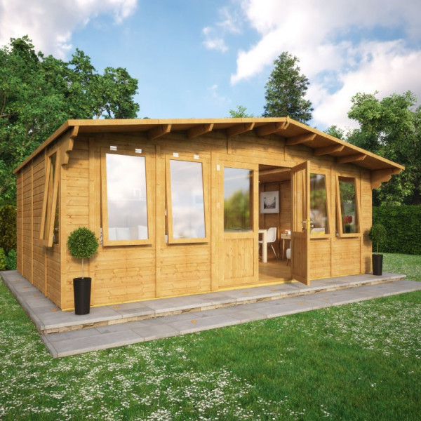 Buy Grandmaster Alpine Cabin Summerhouse 20x14 Side Window Online - Garden Houses & Buildings