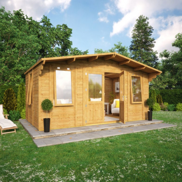 Buy Grandmaster Alpine Cabin Summerhouse 16x9 Side Window Online - Garden Houses & Buildings