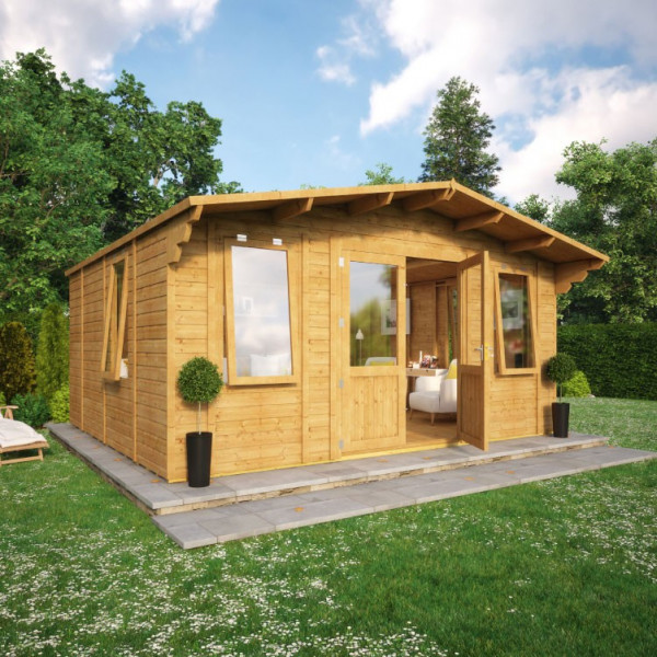 Buy Grandmaster Alpine Cabin Summerhouse 16x14 Side Window Online - Garden Houses & Buildings