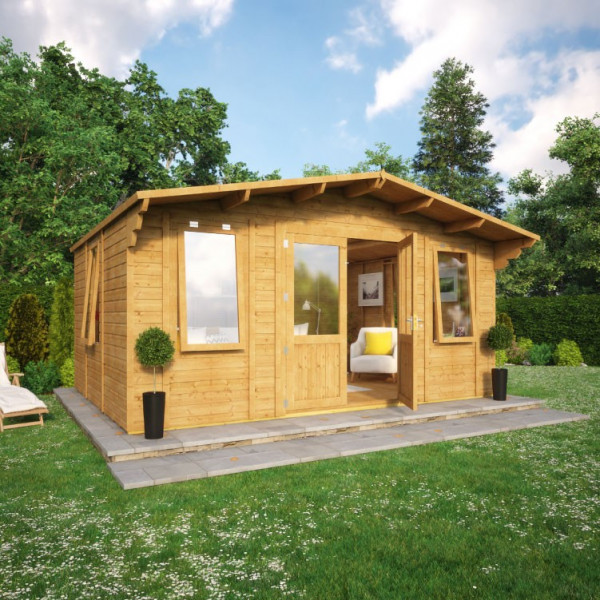 Buy Grandmaster Alpine Cabin Summerhouse 16x12 Side Window Online - Garden Houses & Buildings