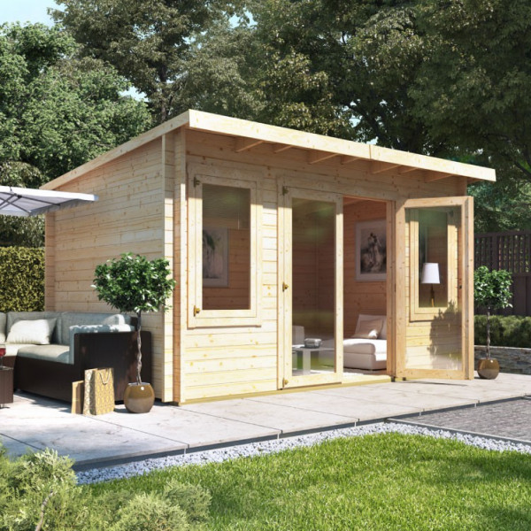 Buy 4.0m x 3.0m BillyOh Fraya Pent Log Cabin 44 Online - Garden Houses & Buildings