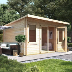 4.0m X 4.0m Billyoh Fraya Pent Log Cabin 28