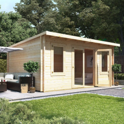 5.0m X 4.0m Billyoh Fraya Pent Log Cabin 44