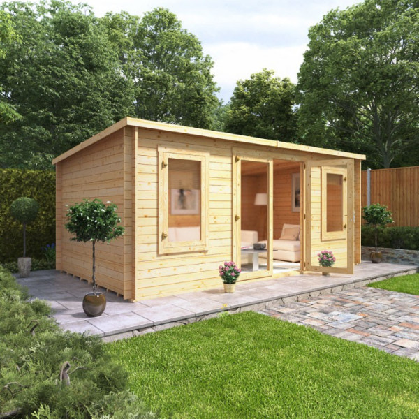 Buy 5.1m x 3.0m BillyOh Metro Log Cabin 28 Online - Garden Houses & Buildings