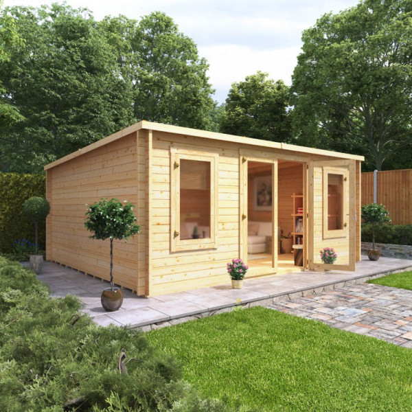 Buy 5.1m x 4.2m BillyOh Metro Log Cabin 44 Online - Garden Houses & Buildings