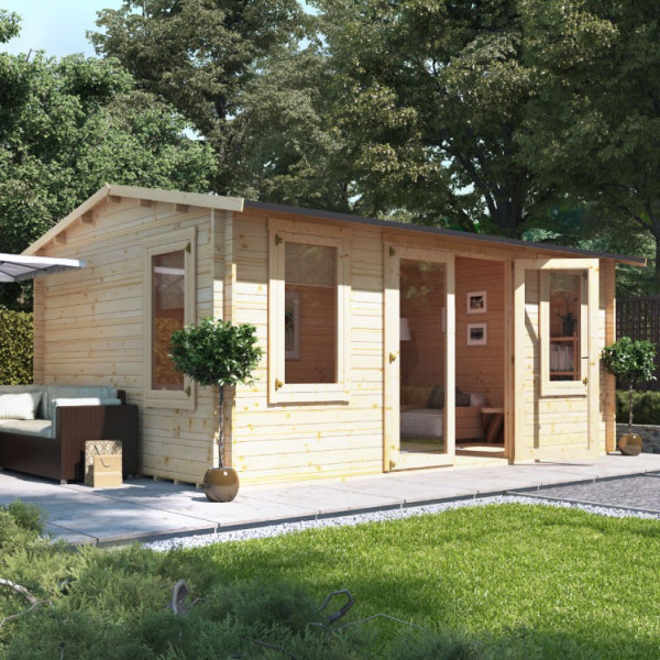 Buy 5.0m x 3.5m BillyOh Dorset Log Cabin 28,35,44 Online - Garden Houses & Buildings