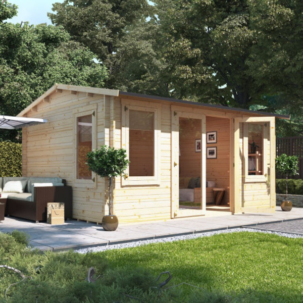 Buy 4.5m x 3.5m BillyOh Dorset Log Cabin 28,35,44 Online - Garden Houses & Buildings