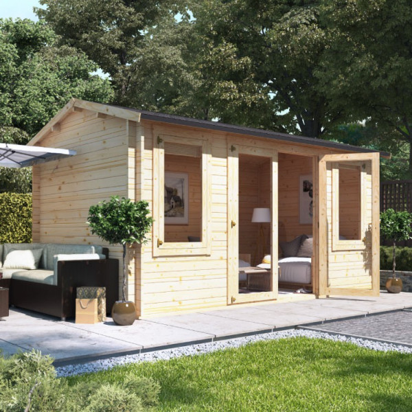 Buy 4.5m x 2.5m BillyOh Dorset Log Cabin 28,35,44 Online - Garden Houses & Buildings