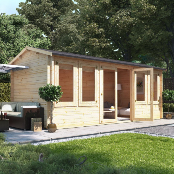 Buy 5.5m x 2.5m BillyOh Dorset Log Cabin 44 Online - Garden Houses & Buildings
