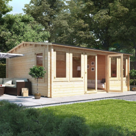 5.5m X 4.5m Billyoh Dorset Log Cabin 70