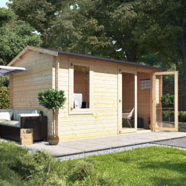 4.5m X 2.5m Billyoh Devon Log Cabin 28,35,44