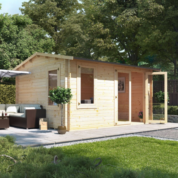 Buy 4.0m x 3.5m BillyOh Devon Log Cabin 28,35,44 Online - Garden Houses & Buildings