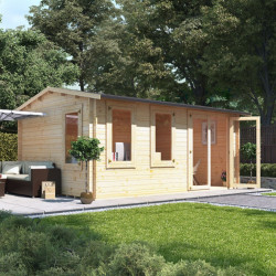 5.0m X 3.5m Billyoh Devon Log Cabin 28,35,44