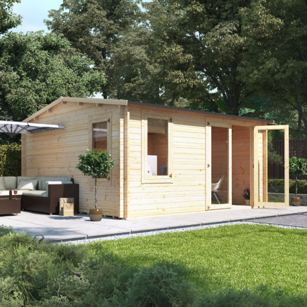 Buy 4.5m x 4.5m BillyOh Devon Log Cabin 28,35,44 Online - Garden Houses & Buildings