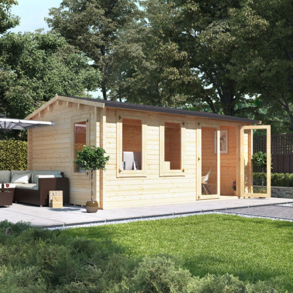 Buy 5.0m x 3.5m BillyOh Devon Log Cabin 70 Online - Garden Houses & Buildings