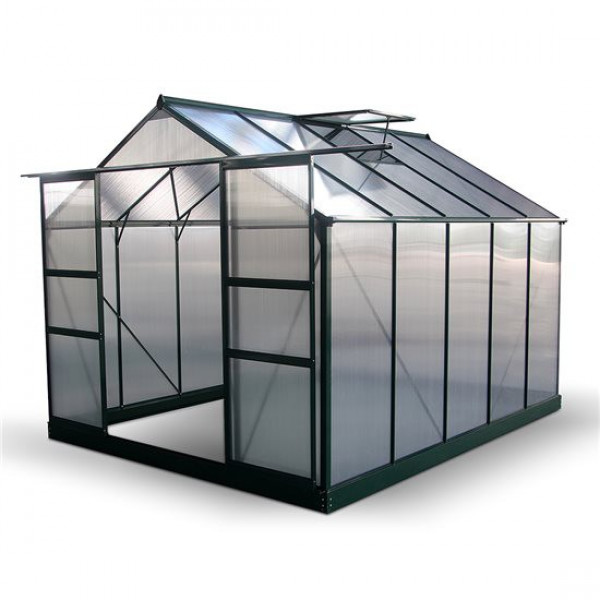 Buy BillyOh Harvester Walk In Aluminium Greenhouse Double Door, Twin Wall Polycarbonate Glazing 8x10 Online - Greenhouses