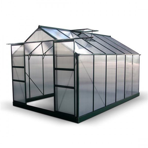 Buy BillyOh Harvester Walk In Aluminium Greenhouse Double Door, Twin Wall Polycarbonate Glazing 8x12 Online - Greenhouses