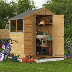 4 X 6 Billyoh Keeper Overlap Apex Shed Windowed