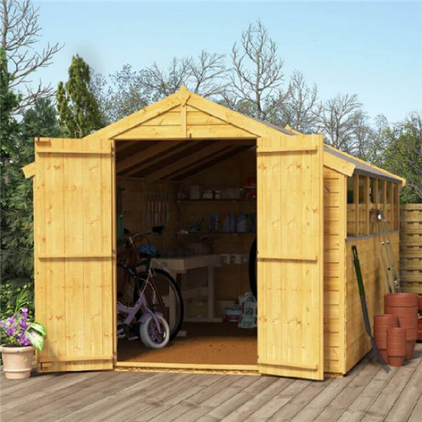 Buy 12' x 8' BillyOh Keeper Overlap Apex Shed Windowed Online - Sheds