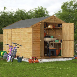12 X 8 Billyoh Keeper Overlap Apex Shed Windowless