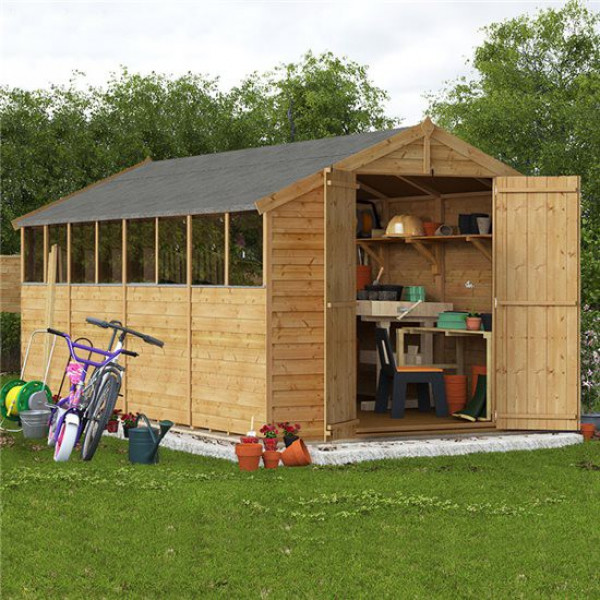 Buy 16' x 8' BillyOh Keeper Overlap Apex Shed Windowed Online - Sheds Buy 16' x 8' BillyOh Keeper Overlap Apex Shed Windowed Online - Sheds