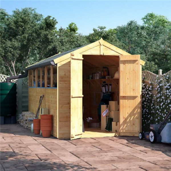 Buy 12' x 6' BillyOh Master Tongue and Groove Apex Shed Windowed Online - Sheds
