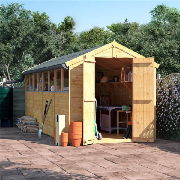 Buy 16' x 6' BillyOh Master Tongue and Groove Apex Shed Windowed Online - Sheds